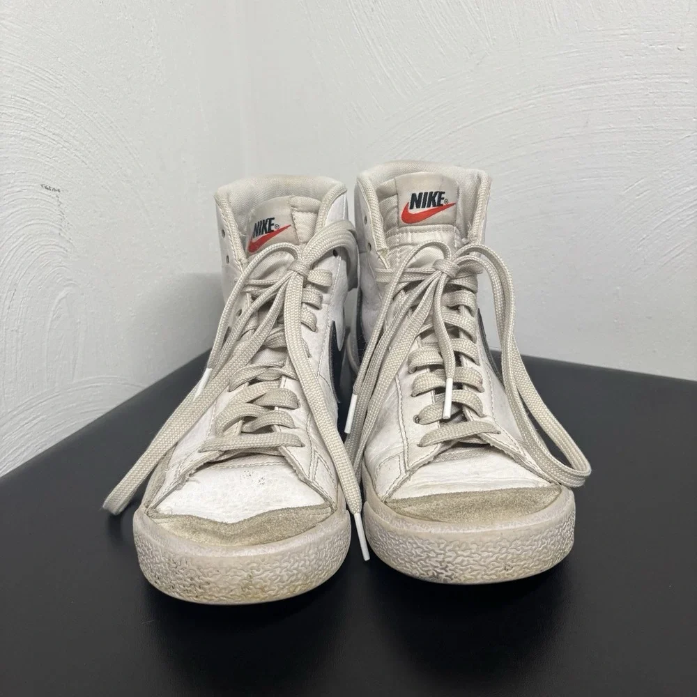 Nike Blazer Mid '77 Vintage GS White Black Youth 5.5 Women's 6.5‎ DA4086-100